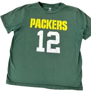 Green Bay Packers #12 T-Shirt - Size L/G 14/16 - Youth - Green